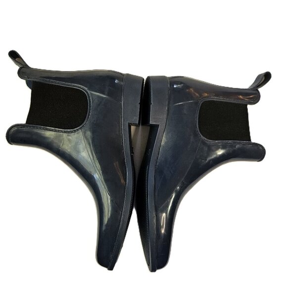 Bass Navy Blue Chic Casual Y2K Women's Rubber Ankle Rain Boots Size 9M - Picture 4 of 8